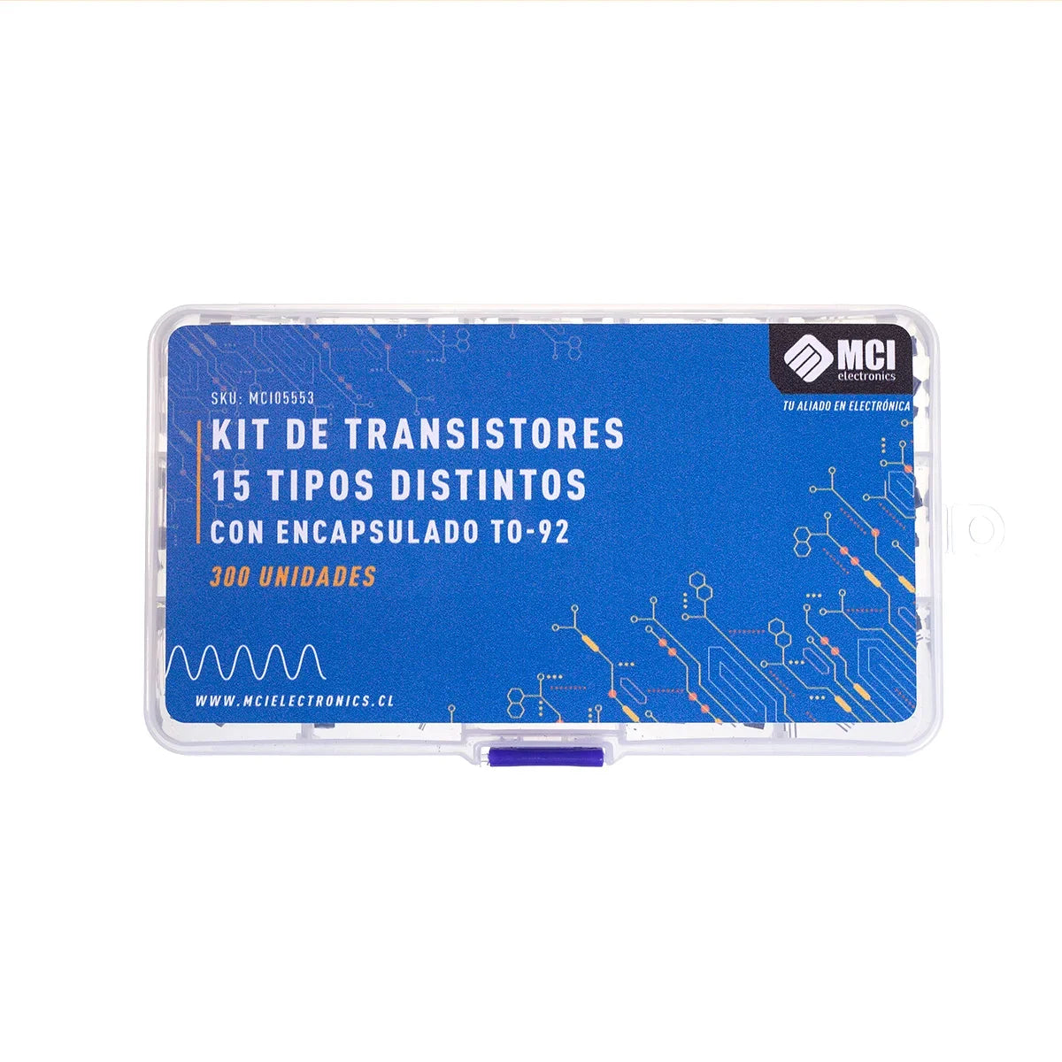 Kit de Transistores 15 Tipos Distintos con Encapsulado TO-92, , 300 Unidades