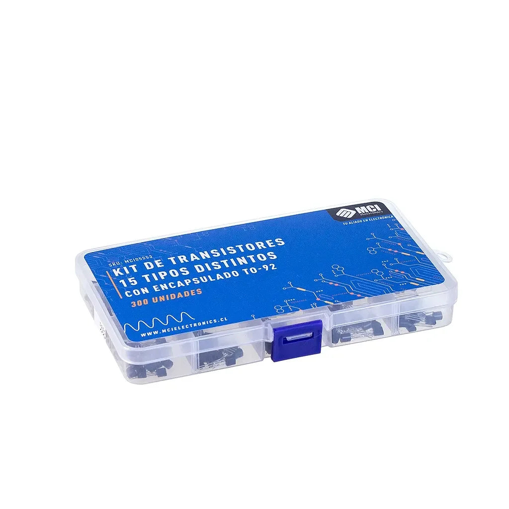 Kit de Transistores 15 Tipos Distintos con Encapsulado TO-92, , 300 Unidades