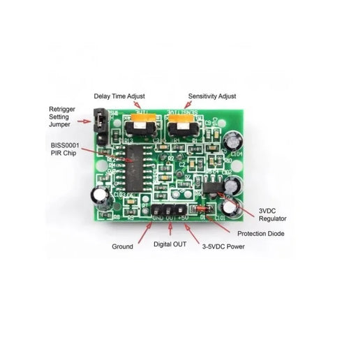 Sensor PIR HC-SR501 Detector de Movimiento